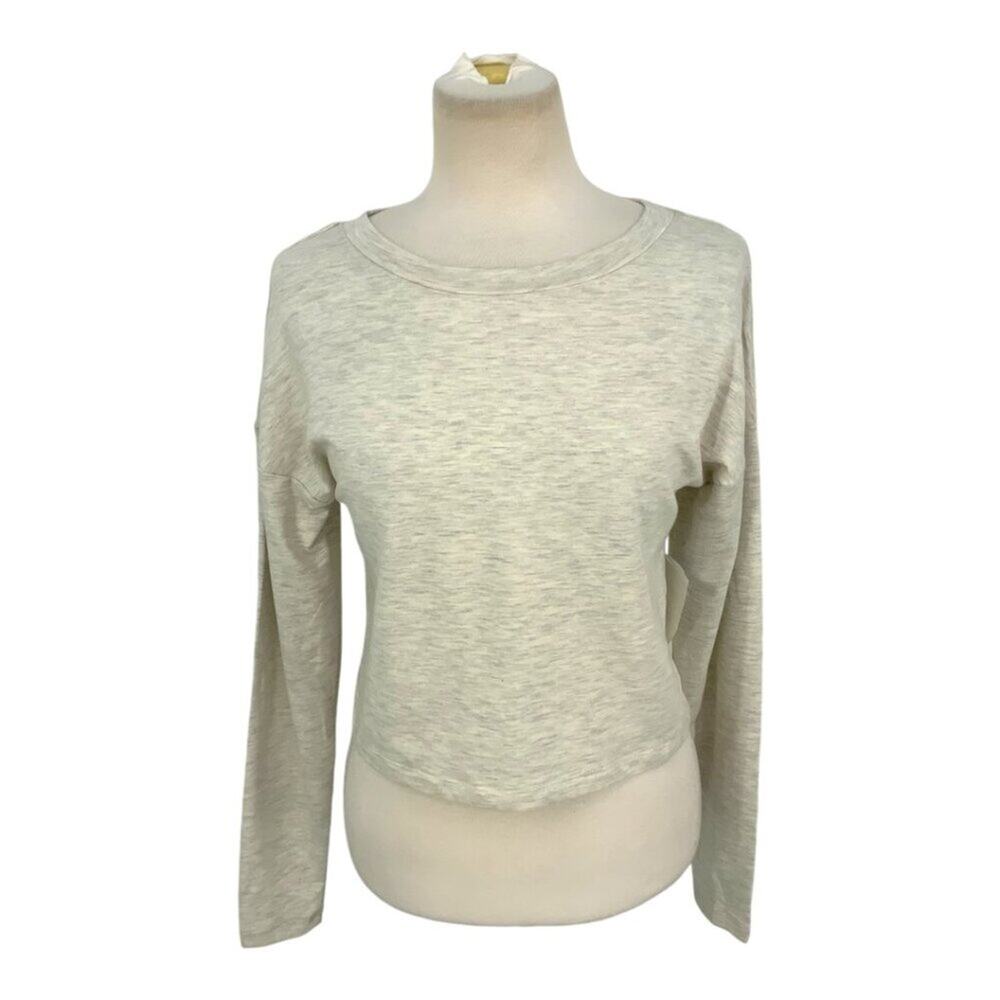 Honeydew Intimates Gray Heathered Crop Sweatshirt Size Small NWOT